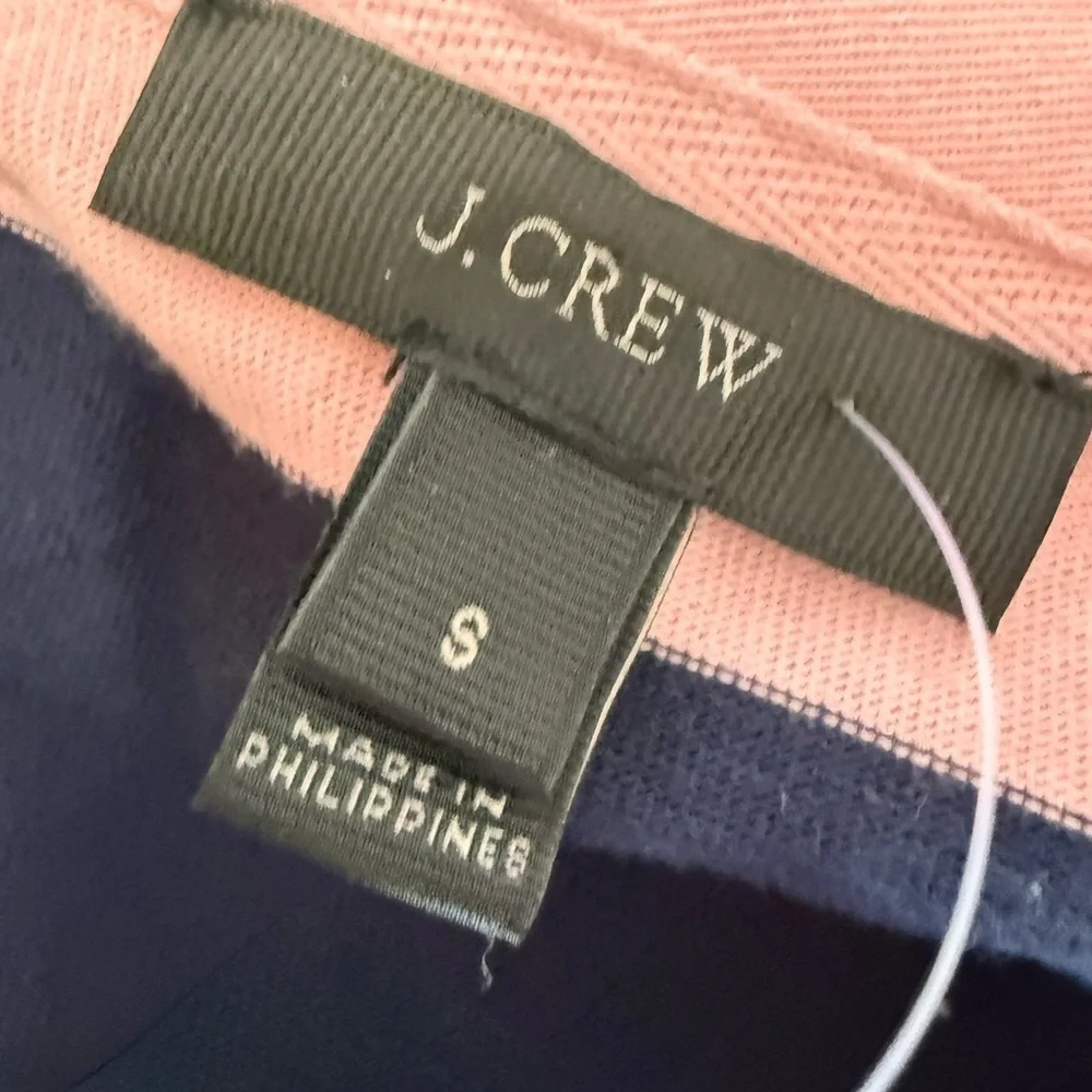 J.Crew Always Pink Blue Striped Rugby Dress Shirt Collared Small NEW 1701 - Picture 2 of 3